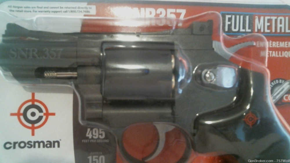 NIP Crosman SNR357 Full Metal Dual Ammo Air Revolver (No BB Cartridges)-img-1