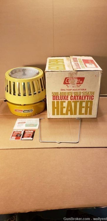 Coleman GOLD Deluxe Catalytic Heater 5000-8000 BTU 515A704 Box Manual Bond-img-0