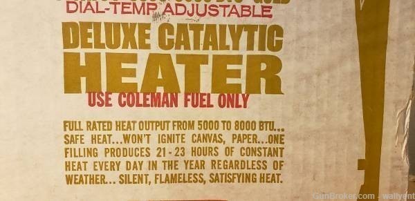 Coleman GOLD Deluxe Catalytic Heater 5000-8000 BTU 515A704 Box Manual Bond-img-9