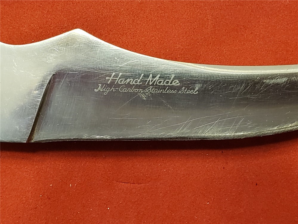 Hand Made Japan Knife High Carbon Stainless Steel 5" Blade 10" Total Case -img-5