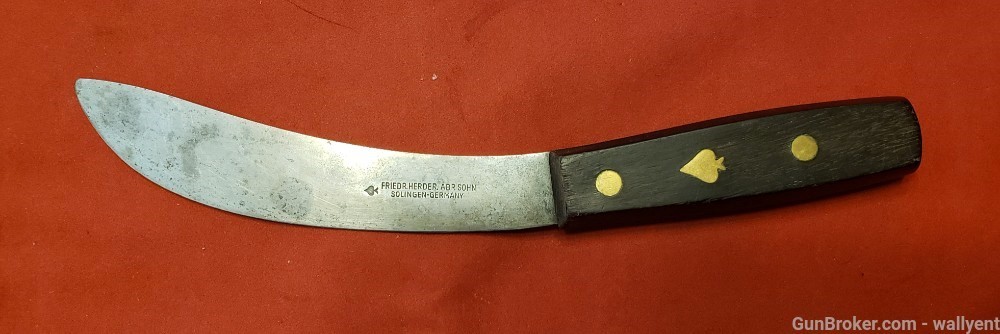 FRIEDR.HERDER.ABR.SOHN Solinger Germany Knife 'Spade" Skinner style boner -img-1