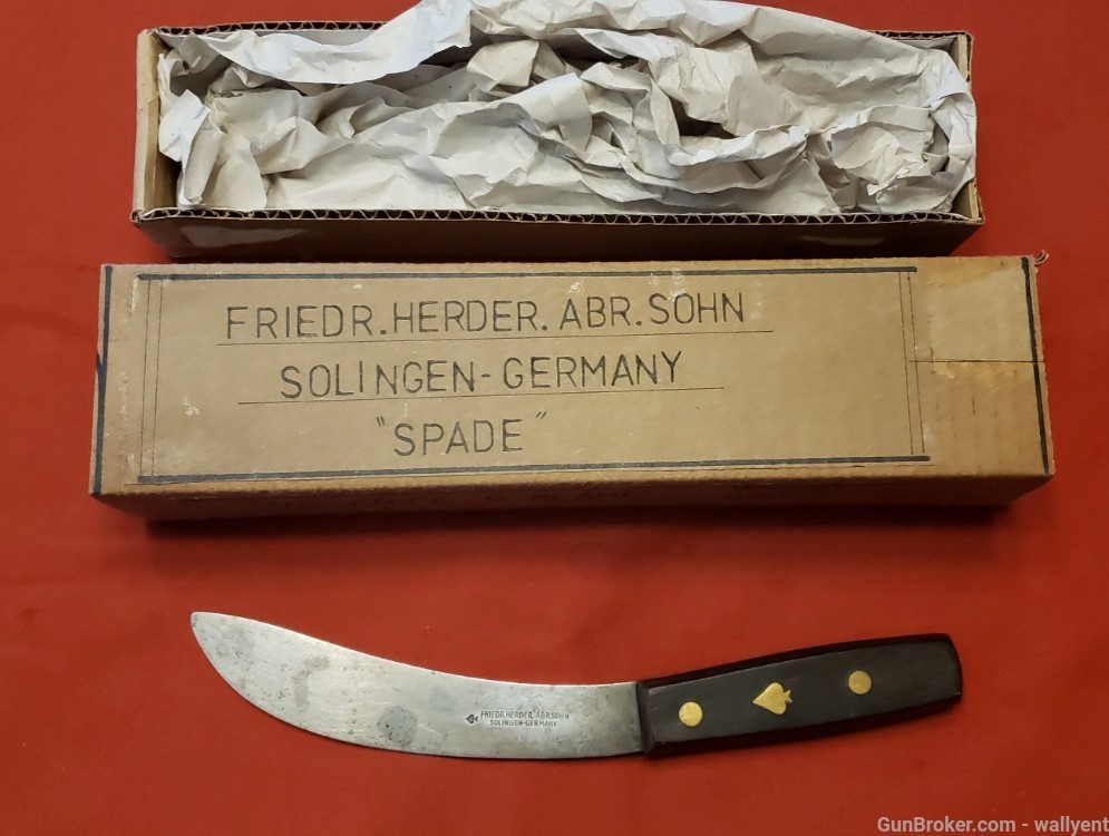 FRIEDR.HERDER.ABR.SOHN Solinger Germany Knife 'Spade" Skinner style boner -img-0