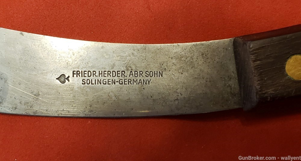 FRIEDR.HERDER.ABR.SOHN Solinger Germany Knife 'Spade" Skinner style boner -img-2