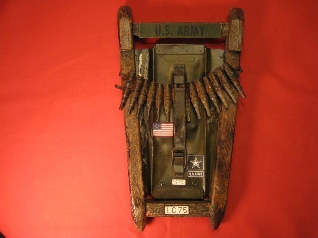 US Army 1975 7.62 Blank Linked Belt Display Ammo Made in the U.S.A.-img-2