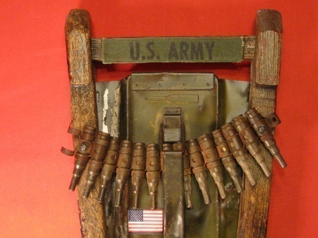 US Army 1975 7.62 Blank Linked Belt Display Ammo Made in the U.S.A.-img-3