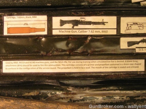 US Army 1975 7.62 Blank Linked Belt Display Ammo Made in the U.S.A.-img-6