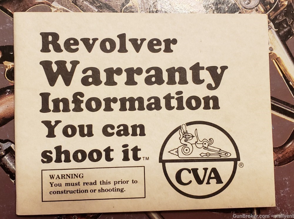 Colt Sheriffs Model PG680 Factory Percussion Revolver Box CVA Manual Sleeve-img-7