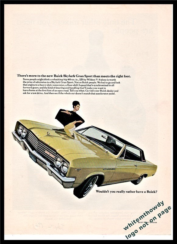 1965 BUICK Skylark Gran Sport Classic Car Photo AD-img-0