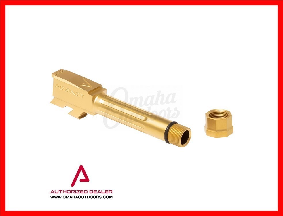 Agency Arms Midline Threaded Barrel Glock 43 Gold TiN MLG43T/FTIN-img-0