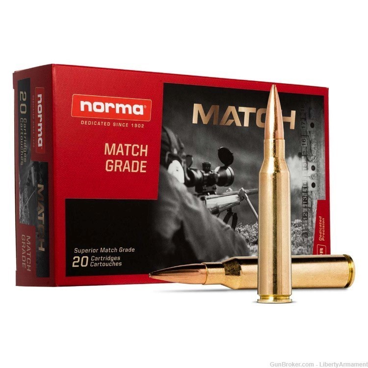 338 Norma Mag Ammo 300 gr Norma Golden Target Match Ammunition-img-1