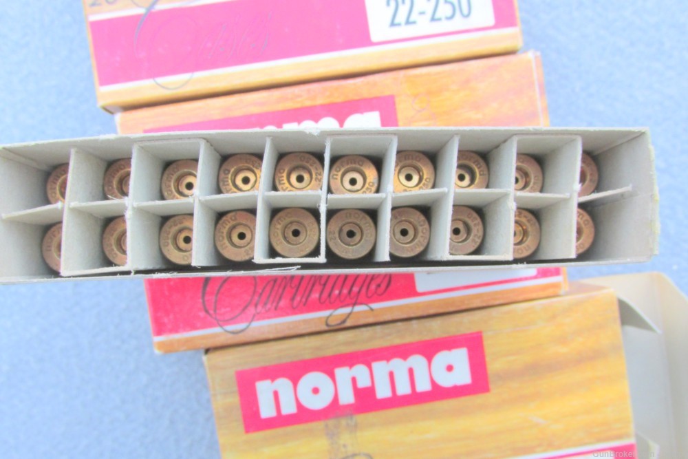 Norma New Unprimed 22/250 Brass in Factory Box 60 Cases 3 Boxes-img-1