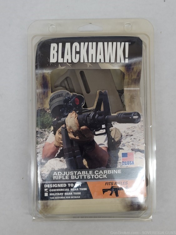 Blackhawk Adjustable Carbine Rifle Buttstock Dark Earth K11021-C NEW-img-0