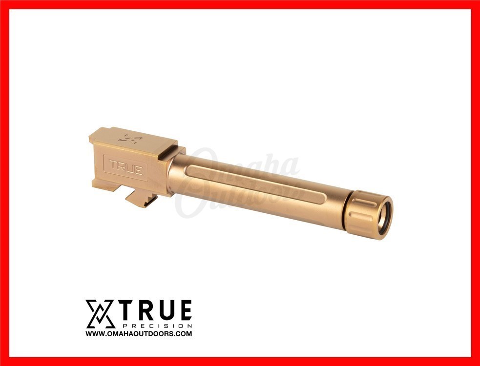 True Precision Threaded Barrel For Glock 19 Gen 3/4 9mm 1/2x28 - Copper-img-0