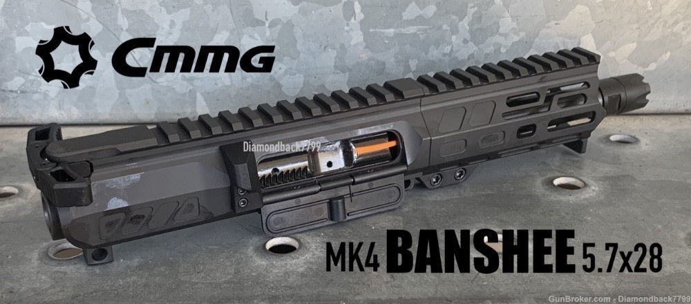 CMMG UPPER BANSHEE MK4 MK57 5.7x28 5" Armor Black Complete Upper w/ BCG-img-0