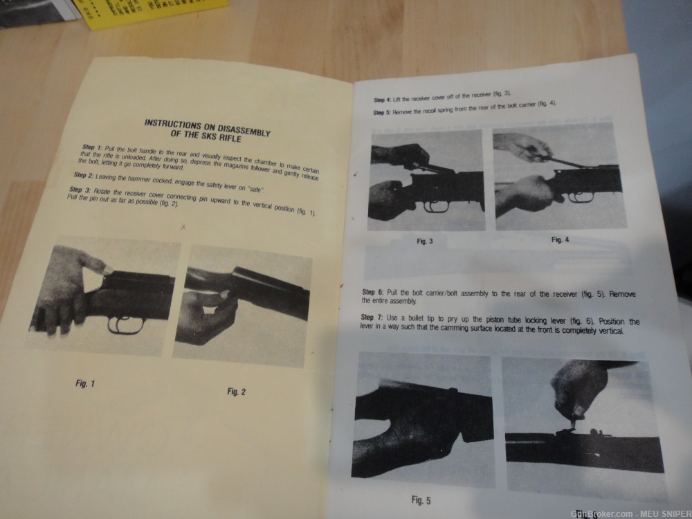 Original SKS AKS AK-47 Instruction Manual with parts list & extras (G402)-img-1