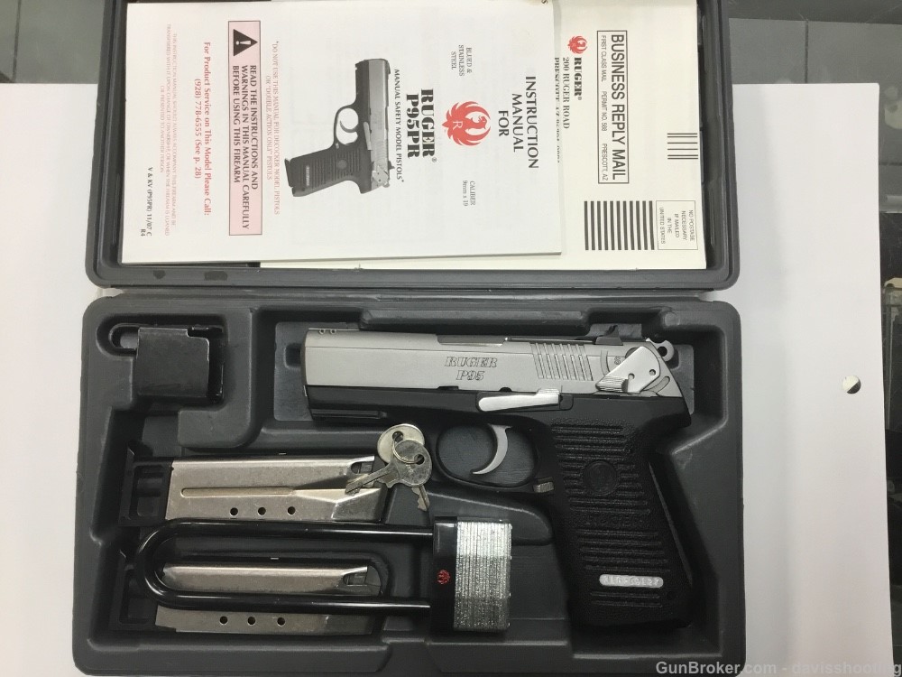 RUGER - P95 - 9mm - 3.9" Brl  **EXC. COND. w/Og Box, Ppwk, 2 mags, lock**-img-5
