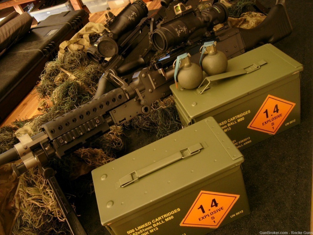 OHIO ORDNANCE WORKS M240 SLR 7.62 NATO ISSUE OPTICS 2000 RDS BELTED AMMO FN-img-83