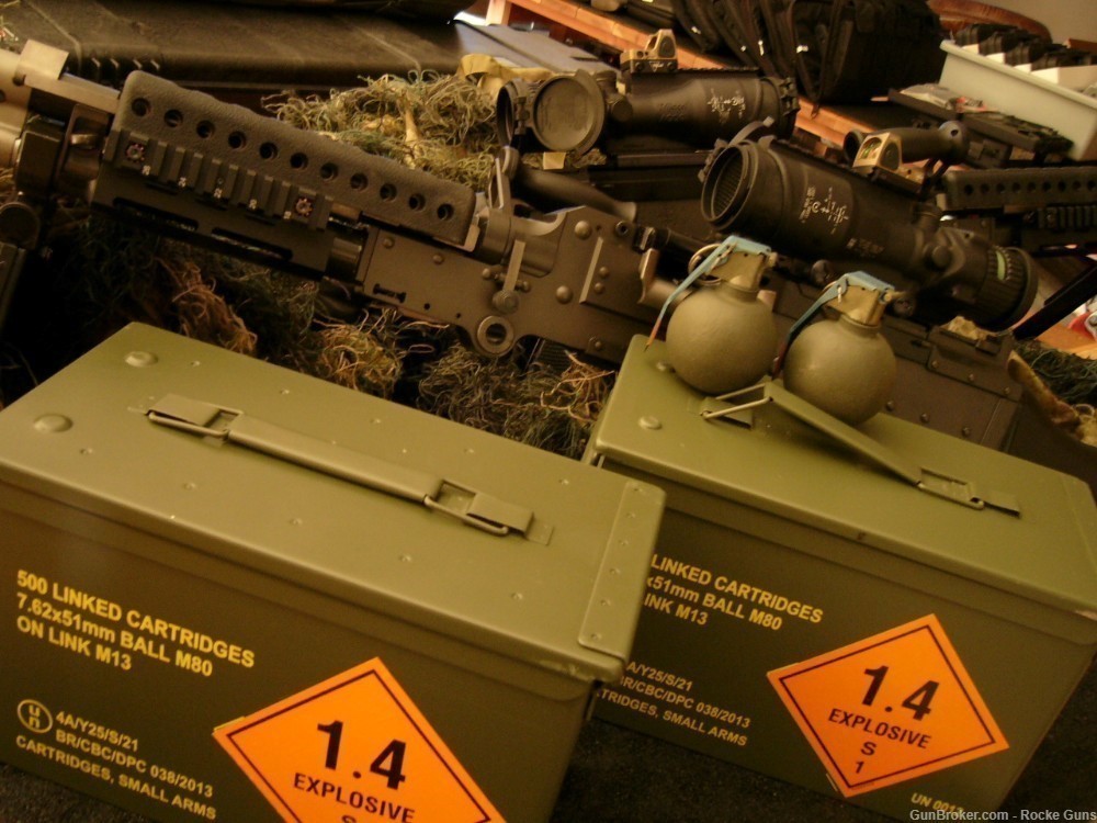 OHIO ORDNANCE WORKS M240 SLR 7.62 NATO ISSUE OPTICS 2000 RDS BELTED AMMO FN-img-81