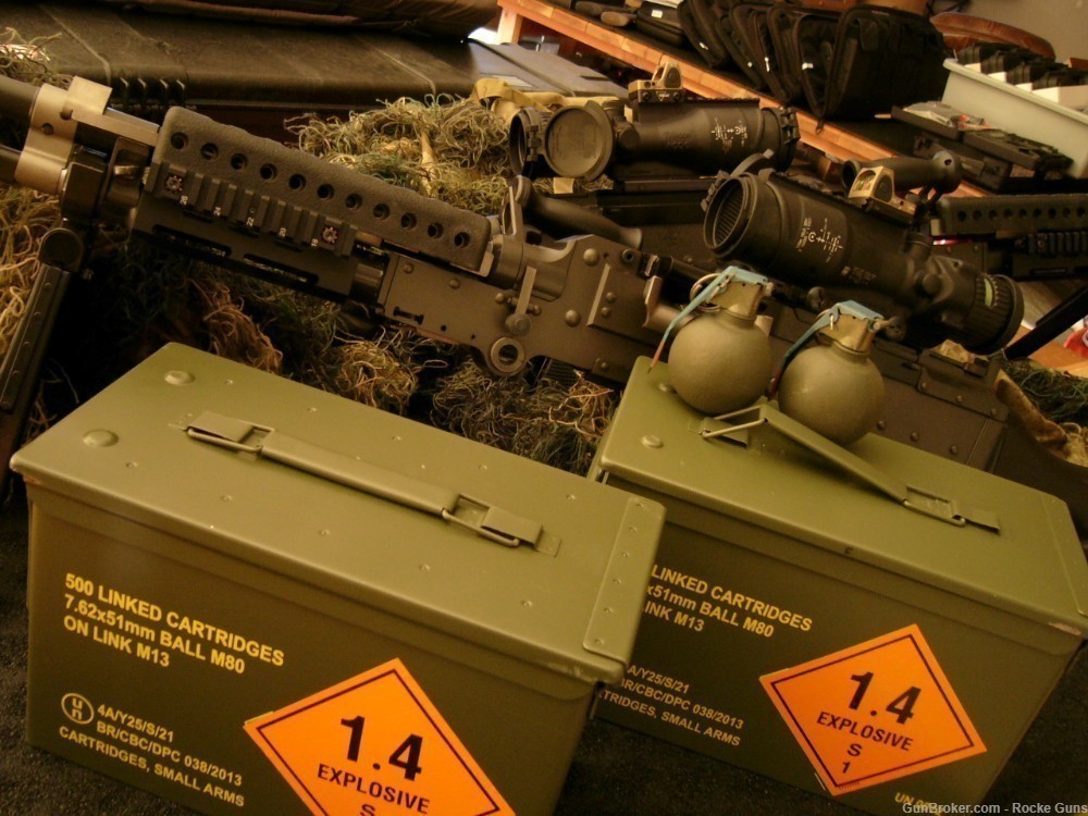 OHIO ORDNANCE WORKS M240 SLR 7.62 NATO ISSUE OPTICS 2000 RDS BELTED AMMO FN-img-80