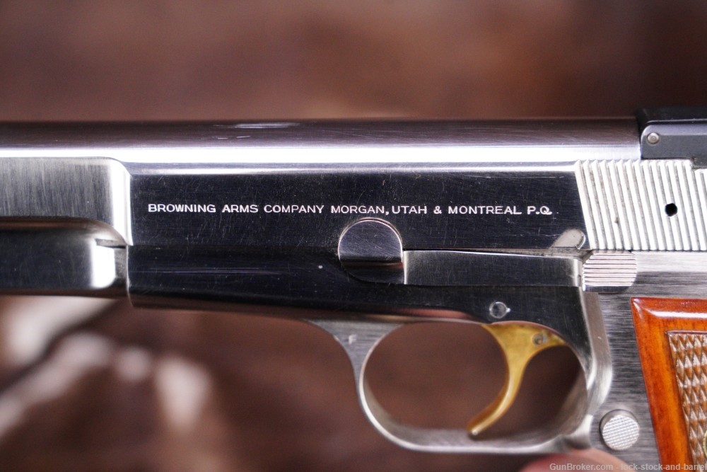 FN Browning Hi-Power 9mm Luger 4 5/8" Nickel Semi-Auto Pistol, 1981 NO CA-img-10