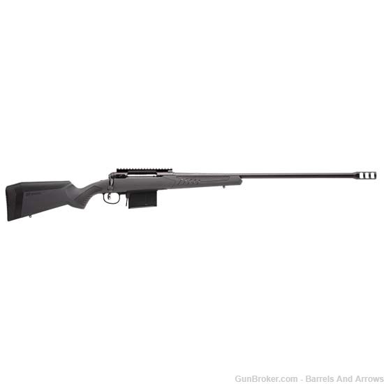 Savage 57037 110 Long Range Hunter Bolt Action Rifle, 338 Lap, 26" Blued-img-0