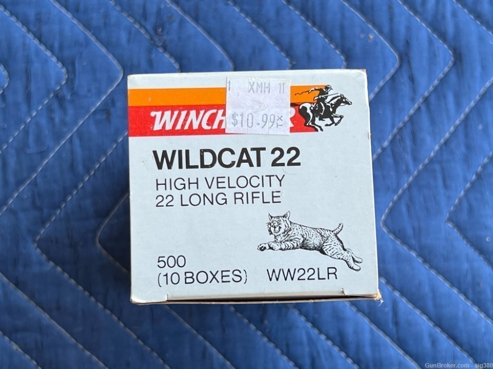 VINTAGE WINCHESTER BRICK OF 500 22LR WILDCAT 22 FULL BOX-img-2