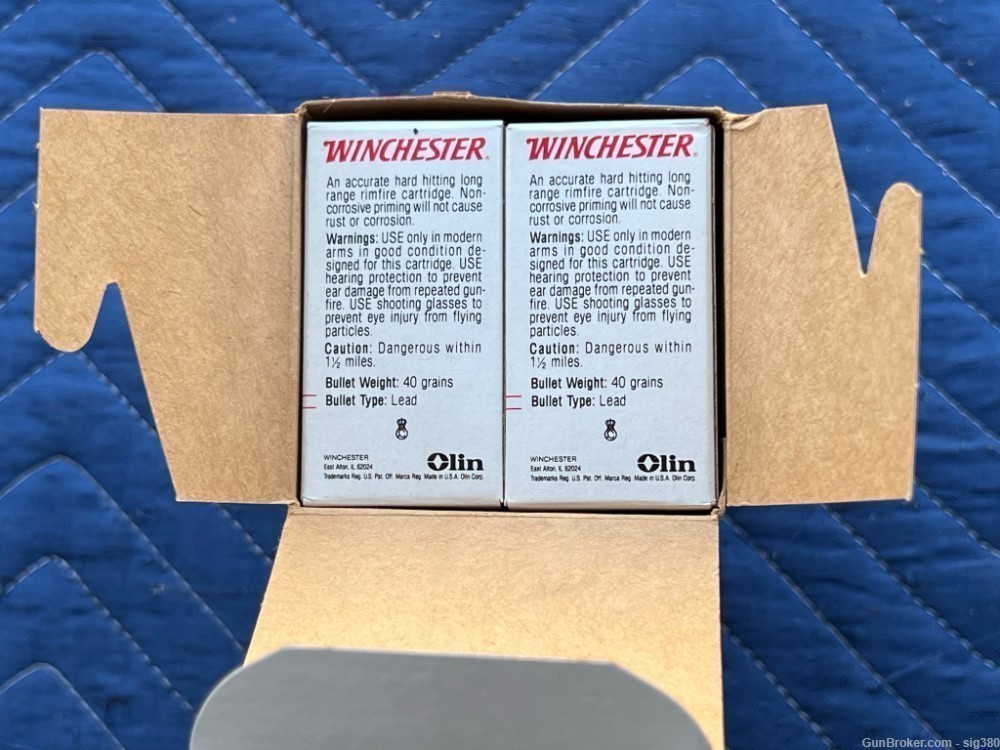 VINTAGE WINCHESTER BRICK OF 500 22LR WILDCAT 22 FULL BOX-img-6