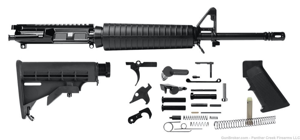 Del-Ton Inc RKT104 Heavy Mid-Length Rifle Kit 5.56x45mm NATO 16" Chrome-img-0