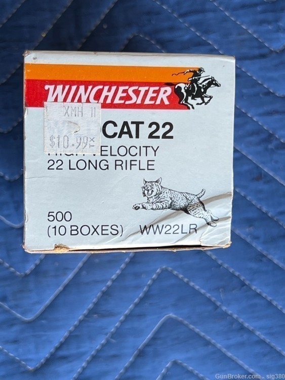 VINTAGE WINCHESTER BRICK OF 500 22LR WILDCAT 22 FULL BOX-img-1
