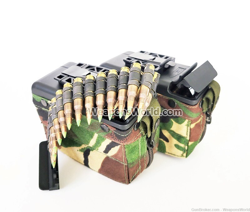 M249 Linked SAW Ammo M855 Qty 2 loaded 100 rd Nutsacks Soft Pouches-img-0
