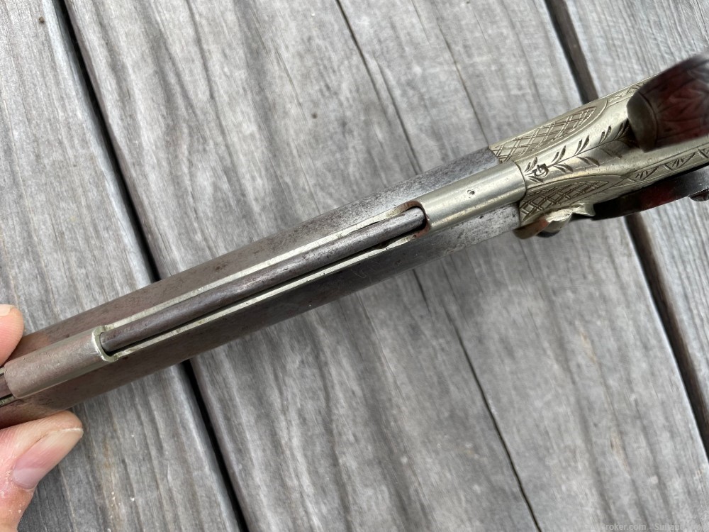 Belgian 38 cal percussion pistol Engraved-img-17
