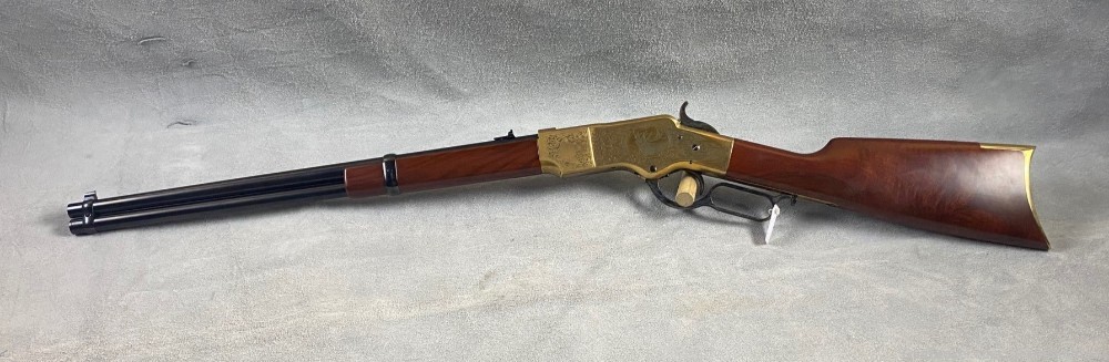 A. Uberti 1866 Deluxe Rifle 20" Round Bbl Engraved  Blue Walnut *NEW*-img-0
