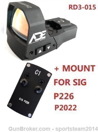 ADE RD3-015 Red Dot Sight + C1 MOUNT for Sig-Sauer-P226 P2020 pistol-img-0