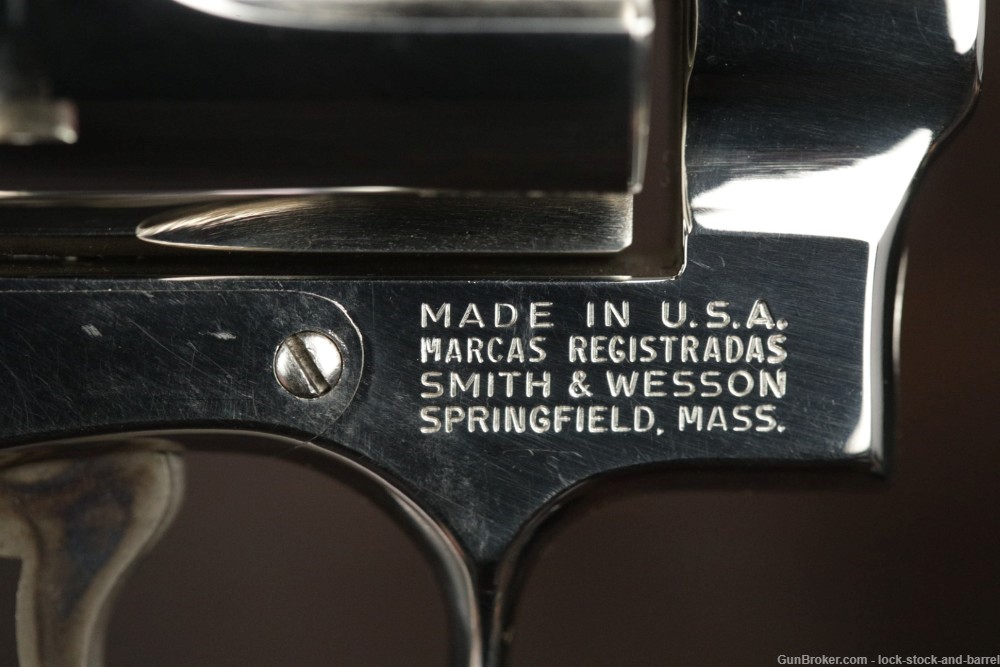 Smith & Wesson S&W Model 58 .41 Magnum M&P 4" Nickel Revolver & Box-img-12