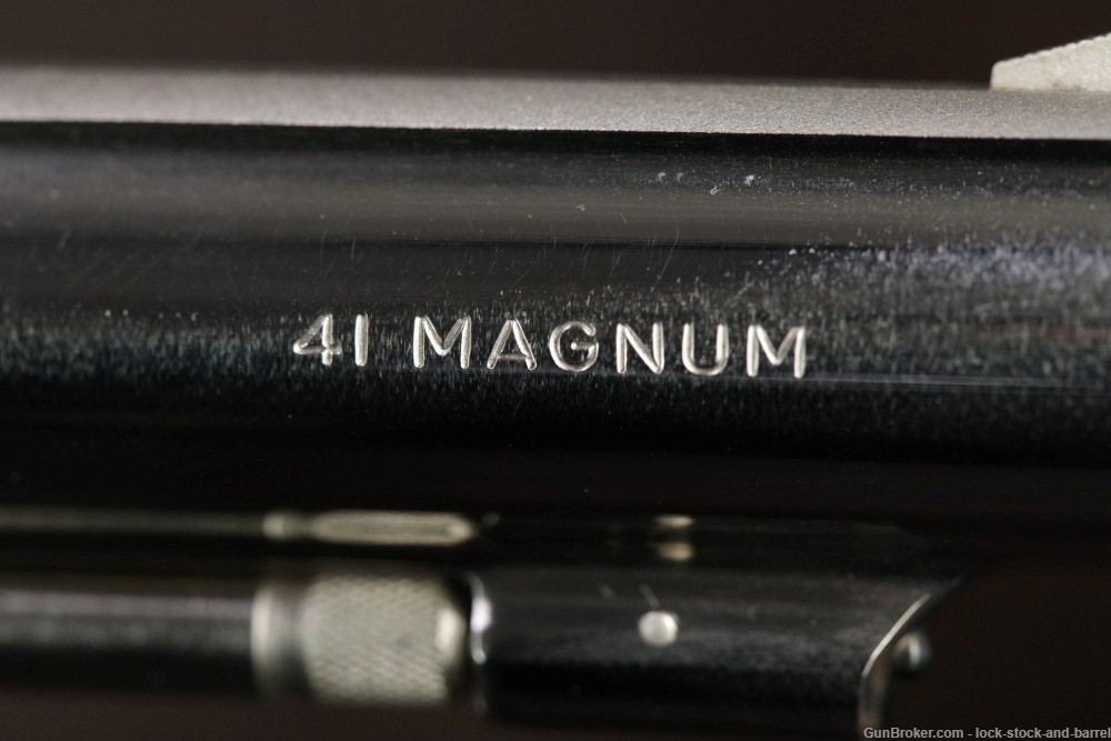 Smith & Wesson S&W Model 58 .41 Magnum M&P 4" Nickel Revolver & Box-img-13