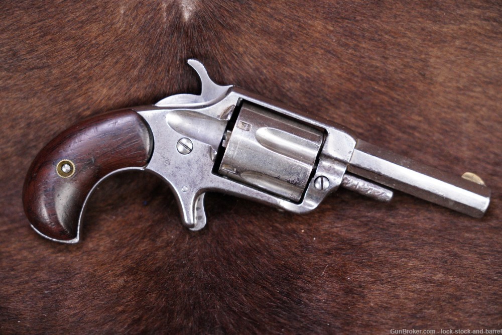 Hood International No 3 32 Rimfire Suicide Special Revolver, 1870s Antique-img-2