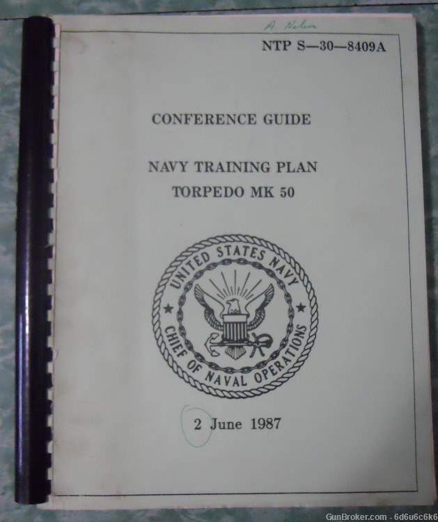 MK 50 TORPEDO - Navy Training Plan - 1986/1987-img-1