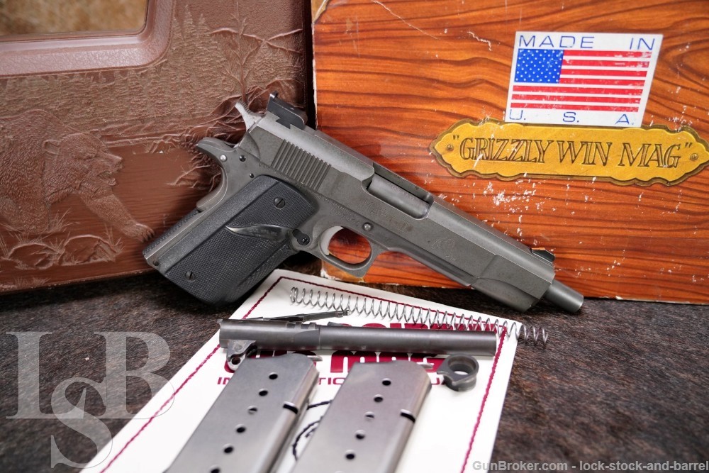 L.A.R. Manufacturing LAR Grizzly Mark II Mk 2 .45 Win Mag 6.5" Pistol, 1986-img-0