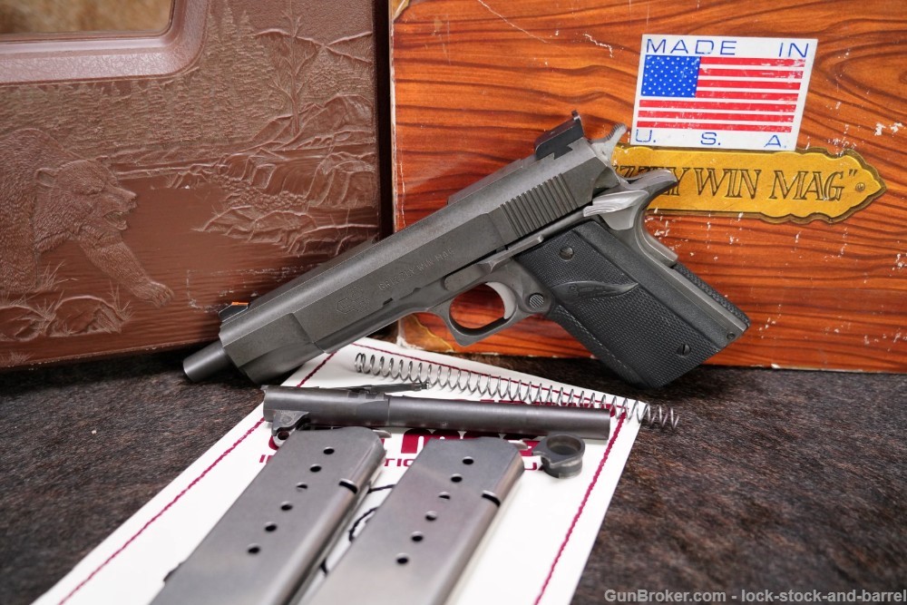 L.A.R. Manufacturing LAR Grizzly Mark II Mk 2 .45 Win Mag 6.5" Pistol, 1986-img-3