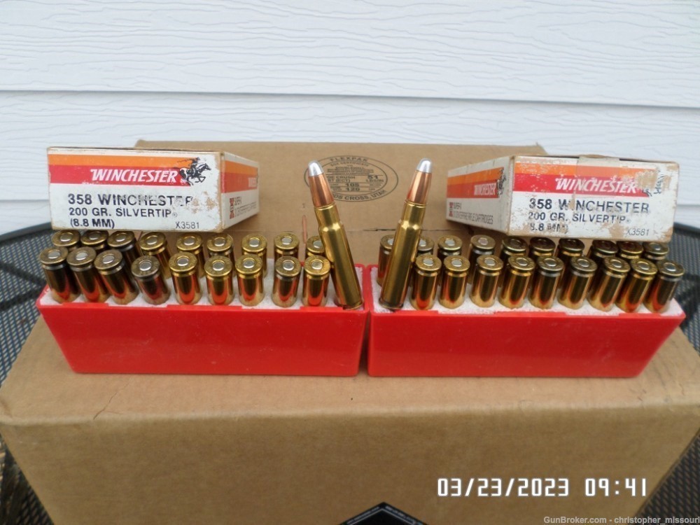 Winchester Super-X 358 Winchester ammo 3 boxes 59 rds 200 grain SilverTip-img-3