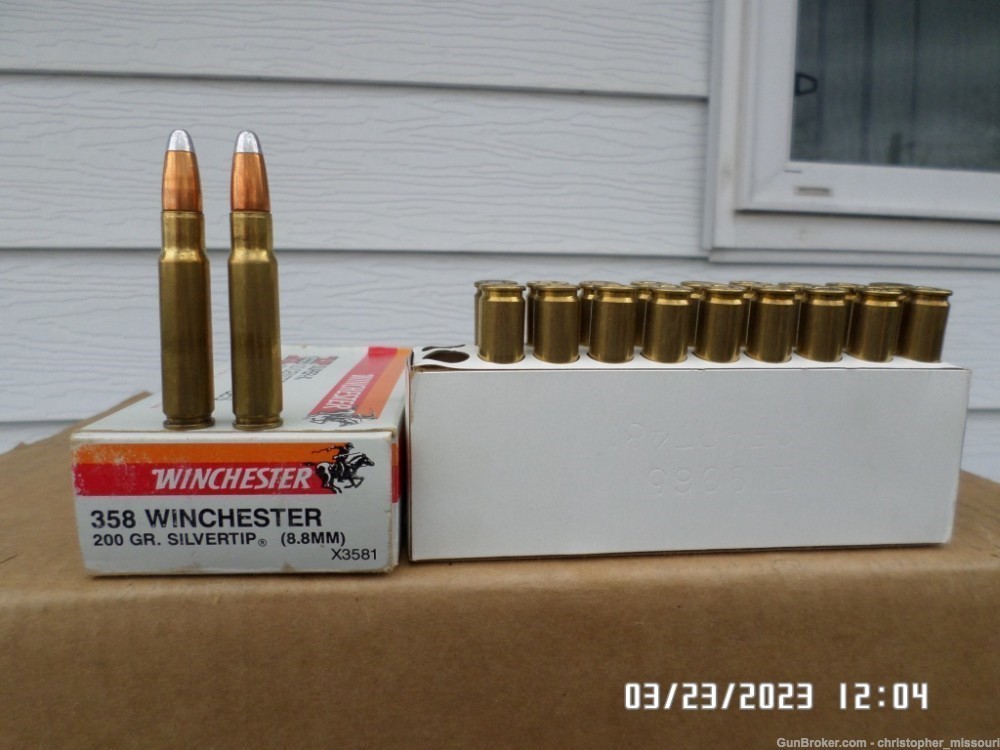 Winchester Super-X 358 Winchester ammo 3 boxes 59 rds 200 grain SilverTip-img-0
