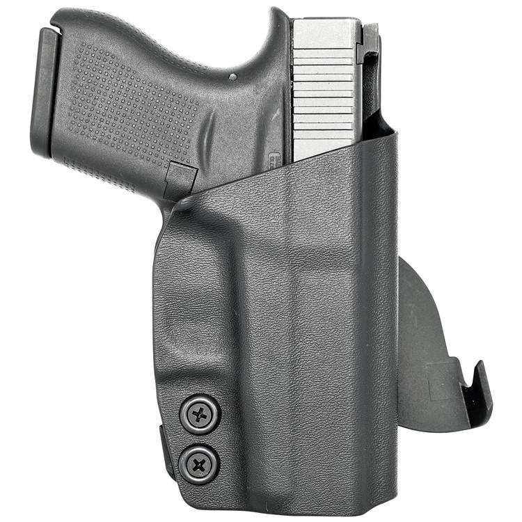 OWB KYDEX Paddle Holster fits: Glock 43 43X Black / Left Hand / Standard Cu-img-1