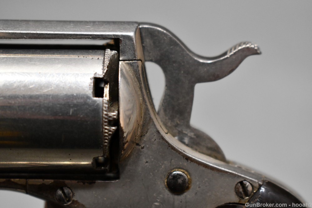 Antique Remington Rider Pocket Cartridge Revolver 2" 32 Rimfire Nickel-img-10