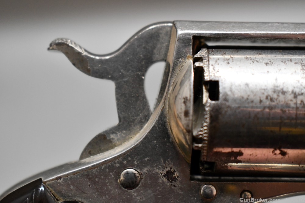 Antique Remington Rider Pocket Cartridge Revolver 2" 32 Rimfire Nickel-img-4