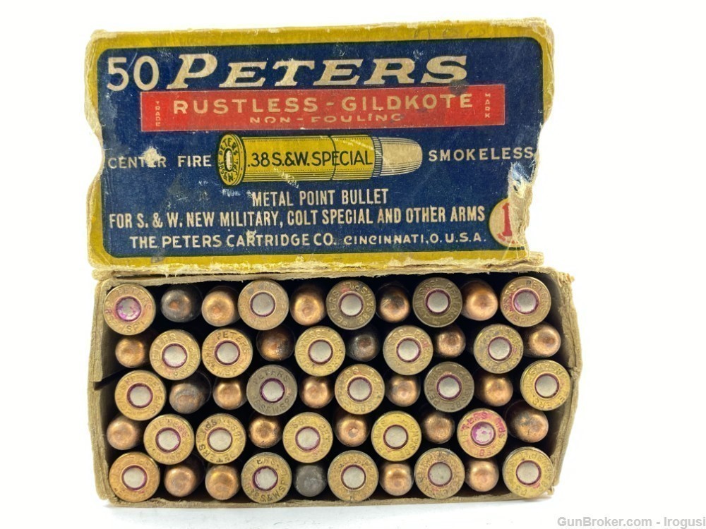 Peters .38 Special Metal Point Bullet Vintage FULL Box-img-0