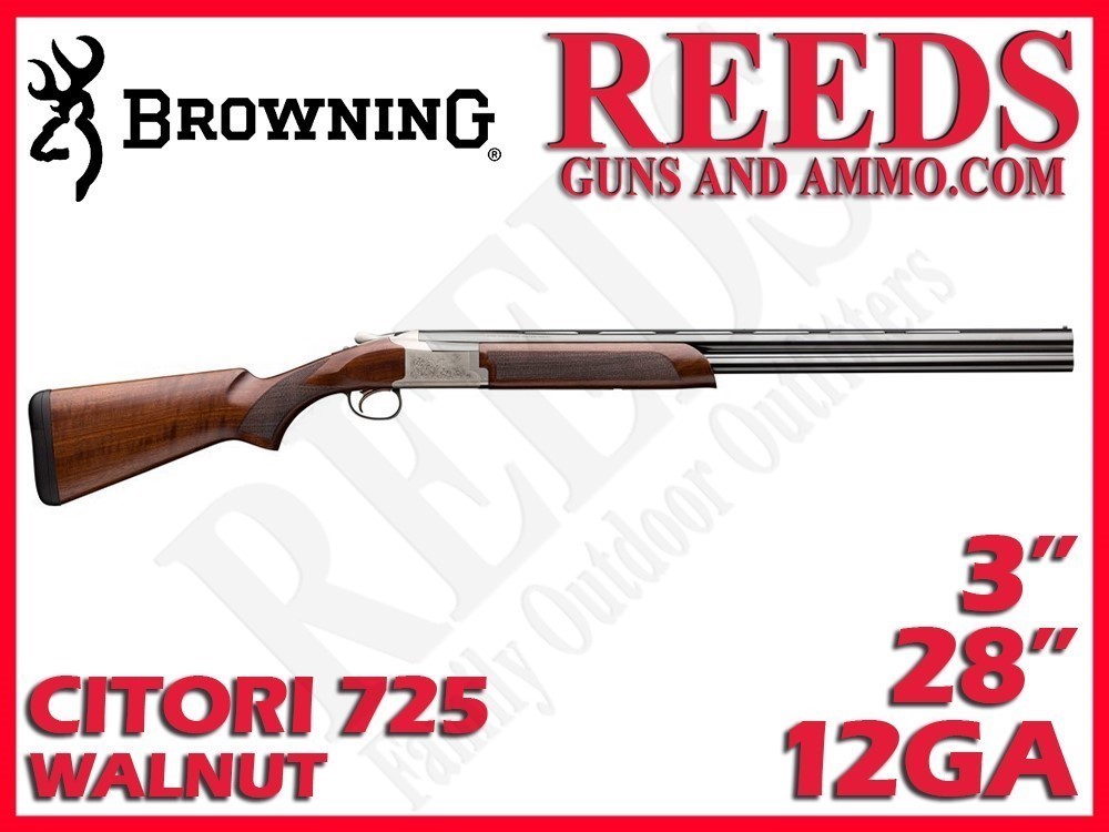 Browning Citori 725 Field Walnut 12 Ga 3in 28in 0181653004-img-0