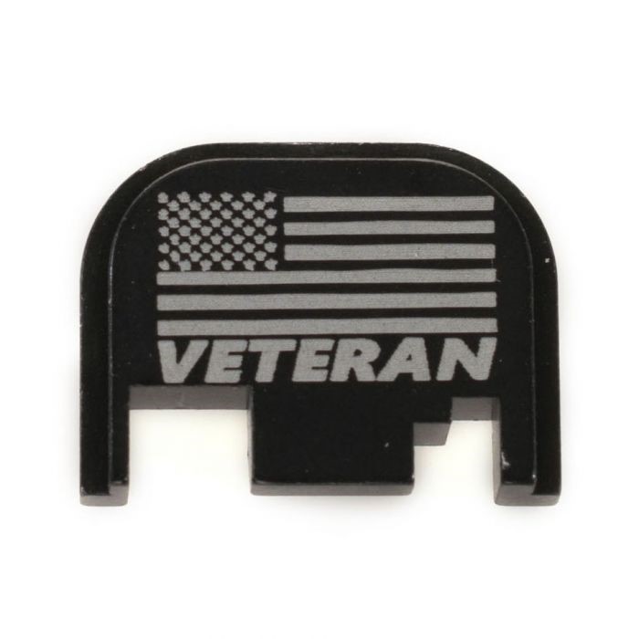 Glock Rear Slide Plate - American Veteran - Black-img-0