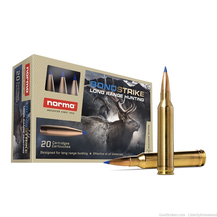 7mm Rem Mag Ammo 165 gr BONDSTRIKE Norma Hunting Ammunition-img-1