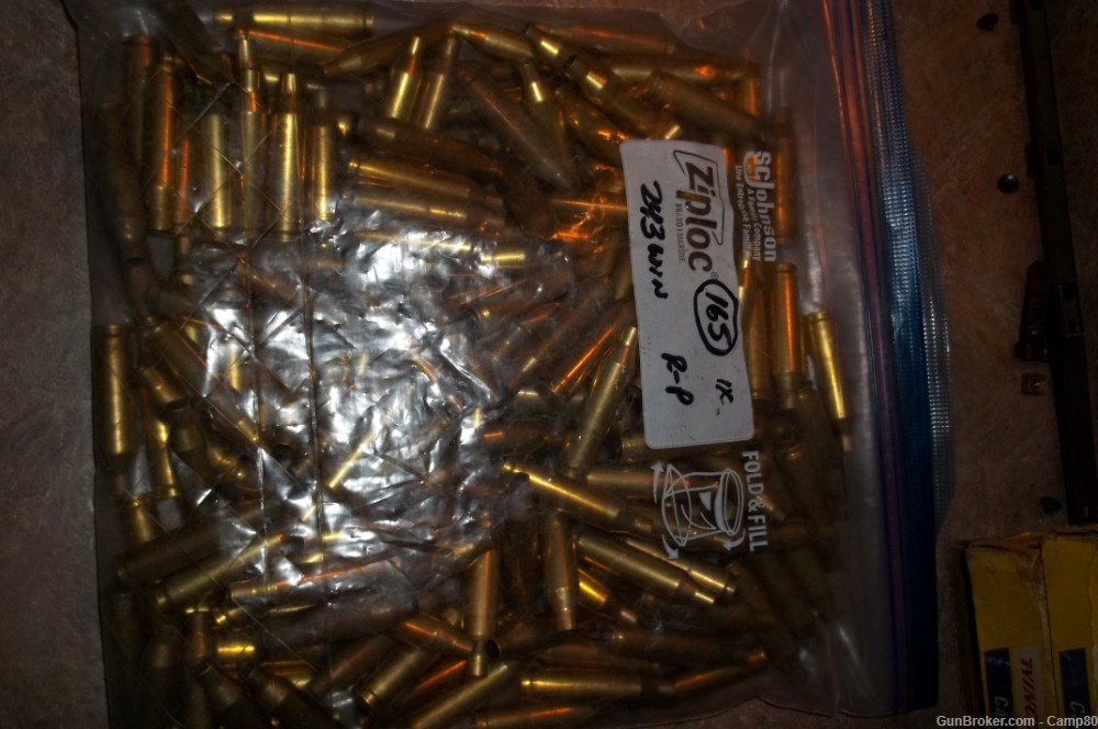 243 Win, once fired brass, Remington, 165ct-img-0