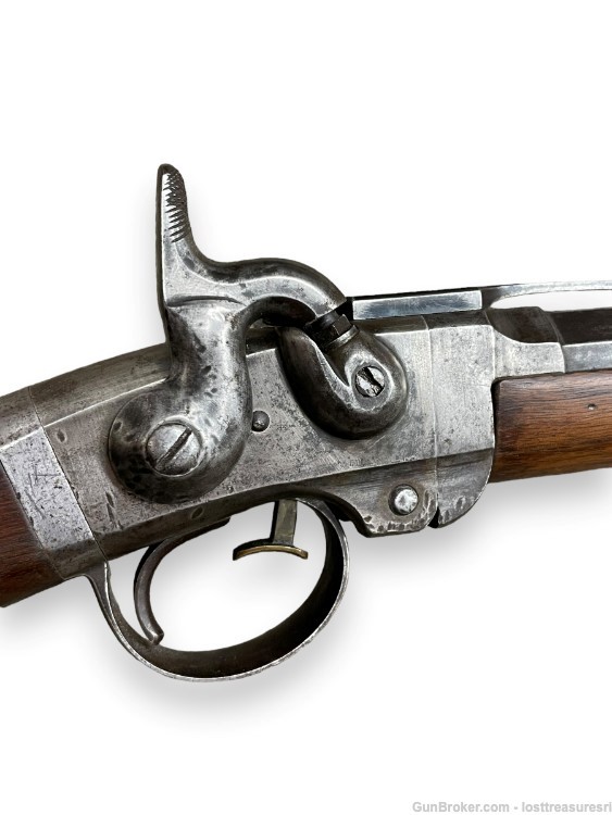 Smith 1857 50 cal Black Powder Flintlock Top Break Rifle-img-2